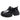 BLACK PLATFORM SHOES WITH STRIPED LACES FOR WOMEN