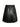 BLACK PLEATED FAUX LEATHER SKIRT SOLID COLOR