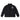 BLACK PUFFER JACKET WITH WHITE LOGO - TRENDY CASUAL OUTERWEAR