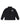 BLACK PUFFER JACKET WITH WHITE LOGO - TRENDY CASUAL OUTERWEAR