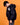 BLACK PUFFER JACKET WITH WHITE LOGO - TRENDY CASUAL OUTERWEAR