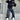 BLACK PUFFER JACKET WITH WHITE LOGO - TRENDY CASUAL OUTERWEAR