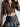 BLACK RIBBED BUTTON-DOWN SHIRT VINTAGE POLO COLLAR LONG