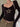 BLACK RIBBED LONG-SLEEVE TOP WITH STAR EMBELLISHMENT SLIM FIT Y2K STYLE