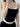 BLACK RIBBED TANK TOP WITH WHITE LACE TRIM - CONTRAST BLACK CAMI