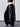 BLACK RUFFLE PANTS LONG LENGTH WIDE LEG