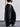 BLACK RUFFLE PANTS LONG LENGTH WIDE LEG