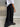 BLACK SATIN MAXI SKIRT - CLASSIC SOLID COLOR ELEGANCE