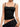 BLACK SCALLOPED CAMISOLE TOP FOR CASUAL VINTAGE STYLING WITH TIGHT SLEEVES