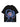BLACK SHORT SLEEVE ROUND COLLAR T-SHIRT WITH ABSTRACT GRAPHIC - TRENDY CASUAL
