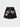 BLACK SHORTS WITH DRKNESS TEXT AND STAR GRAPHICS ADJUSTABLE SIZING OPTIONS