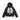 BLACK SKELETON PUFFER JACKET WITH BONES DESIGN