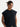 BLACK SLEEVELESS SHIRT WITH CREW NECK FOR CASUAL RUNNING