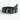BLACK STAR-STUDDED BELT WITH DOUBLE PIN BUCKLE AND EYE RIVET DETAILS