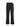 BLACK STUDDED FLARED PANTS MID WAIST COTTON BLEND STRAIGHT LEG