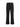 BLACK STUDDED FLARED PANTS MID WAIST COTTON BLEND STRAIGHT LEG