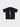 BLACK T-SHIRT WITH VERTICAL GRAPHIC BLUE AND WHITE DESIGN