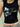 BLACK TANK TOP WITH WHITE GRAPHIC - BLACK RIBBED CROP