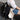 BLACK TOTE BAG WITH CREAM RIBBON ACCENTS