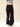 BLACK TRACK PANTS WITH WHITE ACCENTS - LONG PANTS MID WAIST STRAIGHT LEG