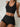 BLACK TWO-PIECE SWIMSUIT: ELASTANE FABRIC WEAVE