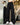 BLACK WIDE-LEG PANTS WITH BOW EMBROIDERY FOR COQUETTE AESTHETIC BOW STYLE