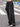 BLACK WIDE LEG TRACK PANTS WITH WHITE STRIPES Y2K FLATTERING FIT