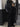 BLACK ZIP-UP JACKET WITH BEADED NECKLACE - LOOSE FIT JACKET Y2K STYLE - Sweetheart Supplies
