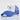 BLUE AND WHITE TRUCKER HAT WITH PALM TREE DESIGN MULTI-LOGO TRUCKER CAP