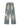 BLUE DENIM CARGO PANTS WITH PINK STAR BELT CASUAL MID WAIST TRENDY