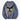 BLUE KNIT SWEATER WITH BUTTERFLY GRAPHIC - FASHION SWEATER BUTTERFLY PATTERN