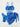 BLUE PATTERNED BIKINI SET: AZURE ELASTANE FABRIC