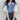 BLUE RIBBED KNIT VEST OVER WHITE COLLARED SHIRT FOR CASUAL SUMMER STYLE