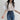 BLUE RIBBED KNIT VEST OVER WHITE COLLARED SHIRT FOR CASUAL SUMMER STYLE