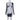 BODY PRINTED SHORT DRESS IN GRAY AND WHITE