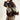 BROWN AND WHITE HOODED WINDBREAKER JACKET FOR MEN AND WOMEN