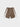 BROWN ATHLETIC SHORTS WITH WHITE ACCENTS FOR ACTIVE WEAR AND FITNESS