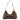 BROWN BAGUETTE BAG WITH Y2K BUCKLE ACCENTS