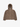 BROWN FLEECE HOODED JACKET WITH DROPPED SHOULDER DESIGN