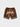 BROWN GRAPHIC PRINT ATHLETIC SHORTS FOR COMFORTABLE COTTON T-SHIRT PAIRING