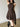 BROWN HALTER ASYMMETRICAL DRESS PARTY COCKTAIL
