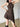 BROWN HALTER ASYMMETRICAL DRESS PARTY COCKTAIL