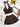 BROWN HALTER TOP AND SKIRT SET
