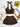 BROWN HALTER TOP AND SKIRT SET