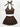 BROWN HALTER TOP AND SKIRT SET