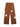 BROWN JEANS WITH WHITE STAR PATTERN - MID WAIST DESIGN