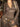 BROWN LACE DRESS WITH BELL SLEEVES - SLIM FIT CASUAL STREET STYLE
