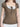 BROWN LACE TRIM PUFF SLEEVE TOP SUMMER KNIT