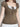 BROWN LACE TRIM PUFF SLEEVE TOP SUMMER KNIT