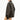 BROWN LEATHER JACKET WITH EMBOSSED BUTTERFLY
